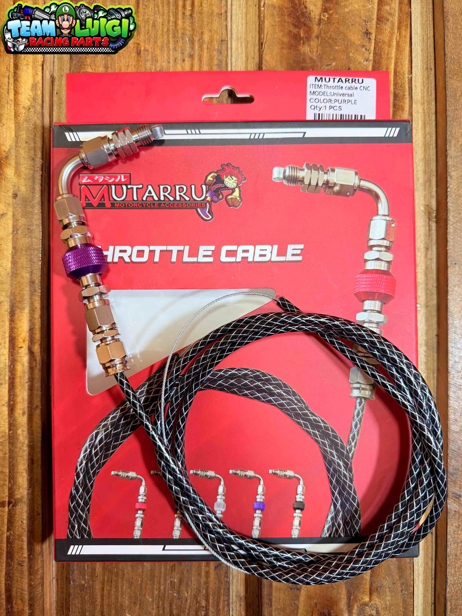 MUTARRU CNC FITTINGS THROTTLE CABLE NMAX / AEROX / RAIDER / CLICK / MIO ...