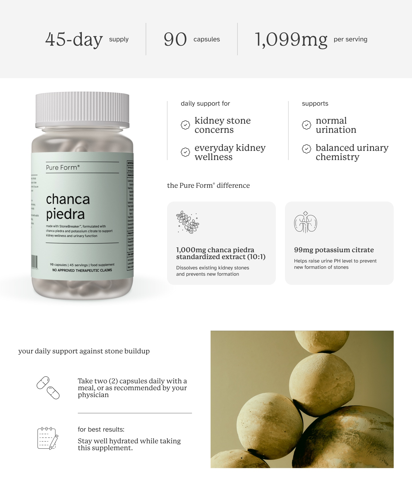 Pure Form® Chanca Piedra | Kidney & Urinary Health Support | Kidney ...