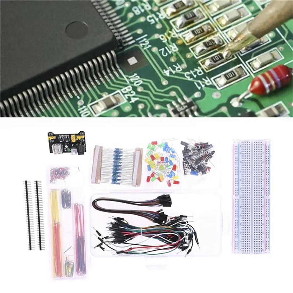 Breadboard Kit 830 Points 347PCS Electronics DIY Set with Power Supply ...