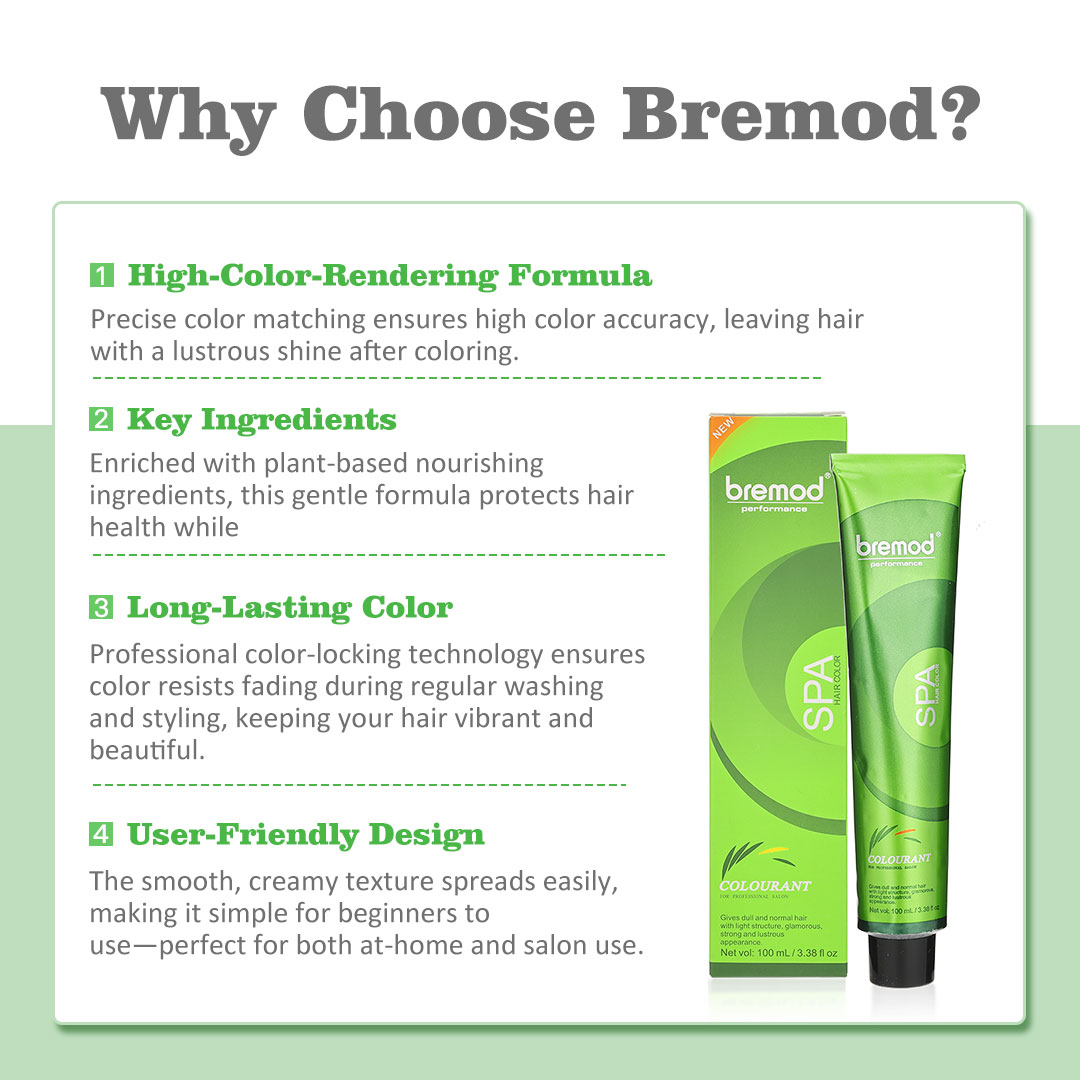 Bremod Performance Fashion Colors Hair Dye Milk Tea Ash 8.17 Hair Color ...
