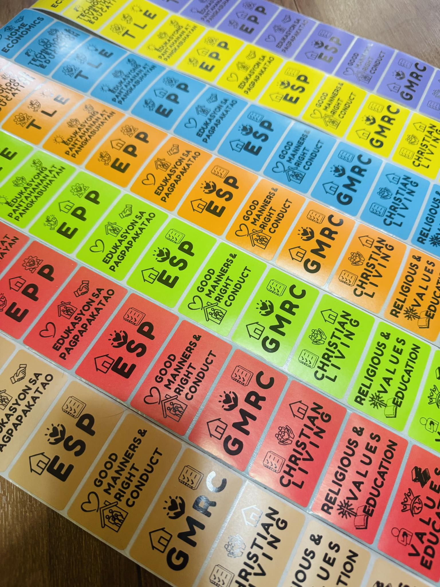 Subject Label Sticker for Grade 1-10 Subject Stickers Notebook Label ...