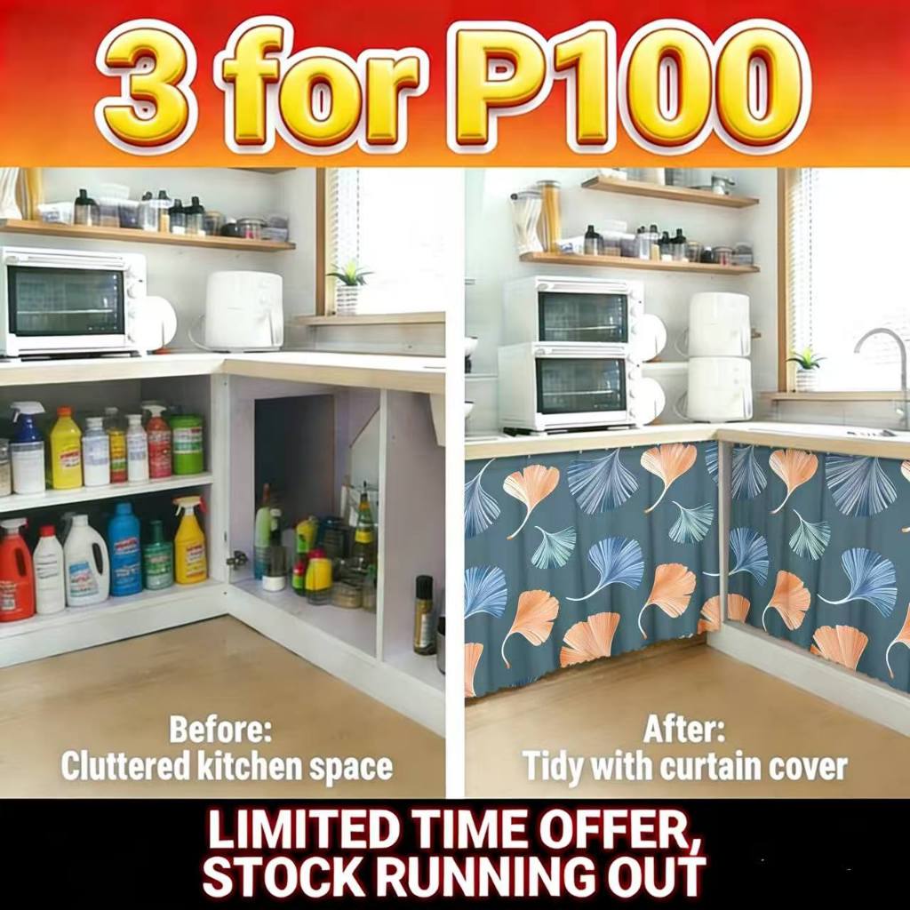 Pinkelegance new classy lababo curtain for kitchen | Shopee Philippines
