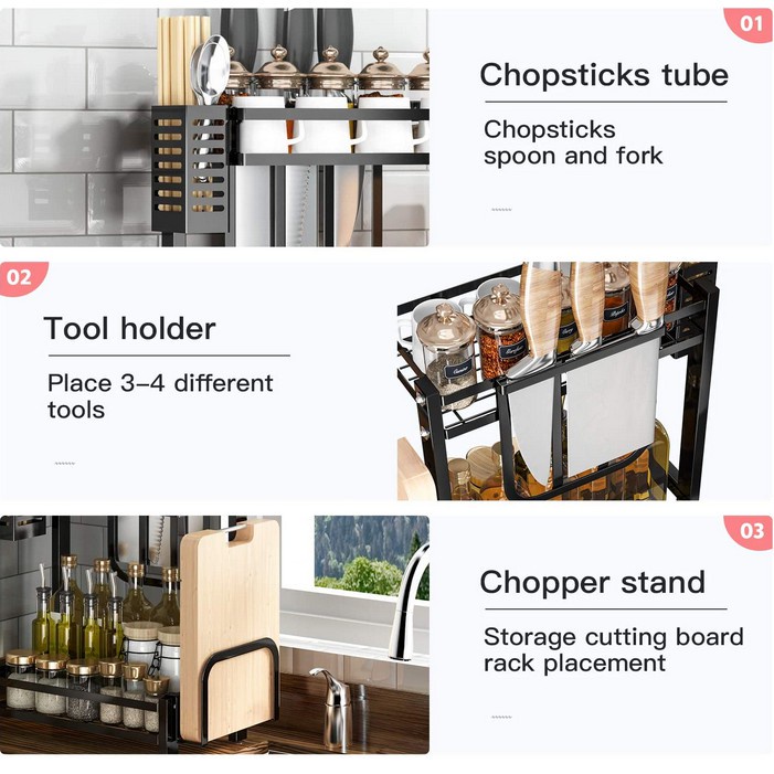 304 Stainless Steel Spice Rack Organizer Condiments Organizer ...