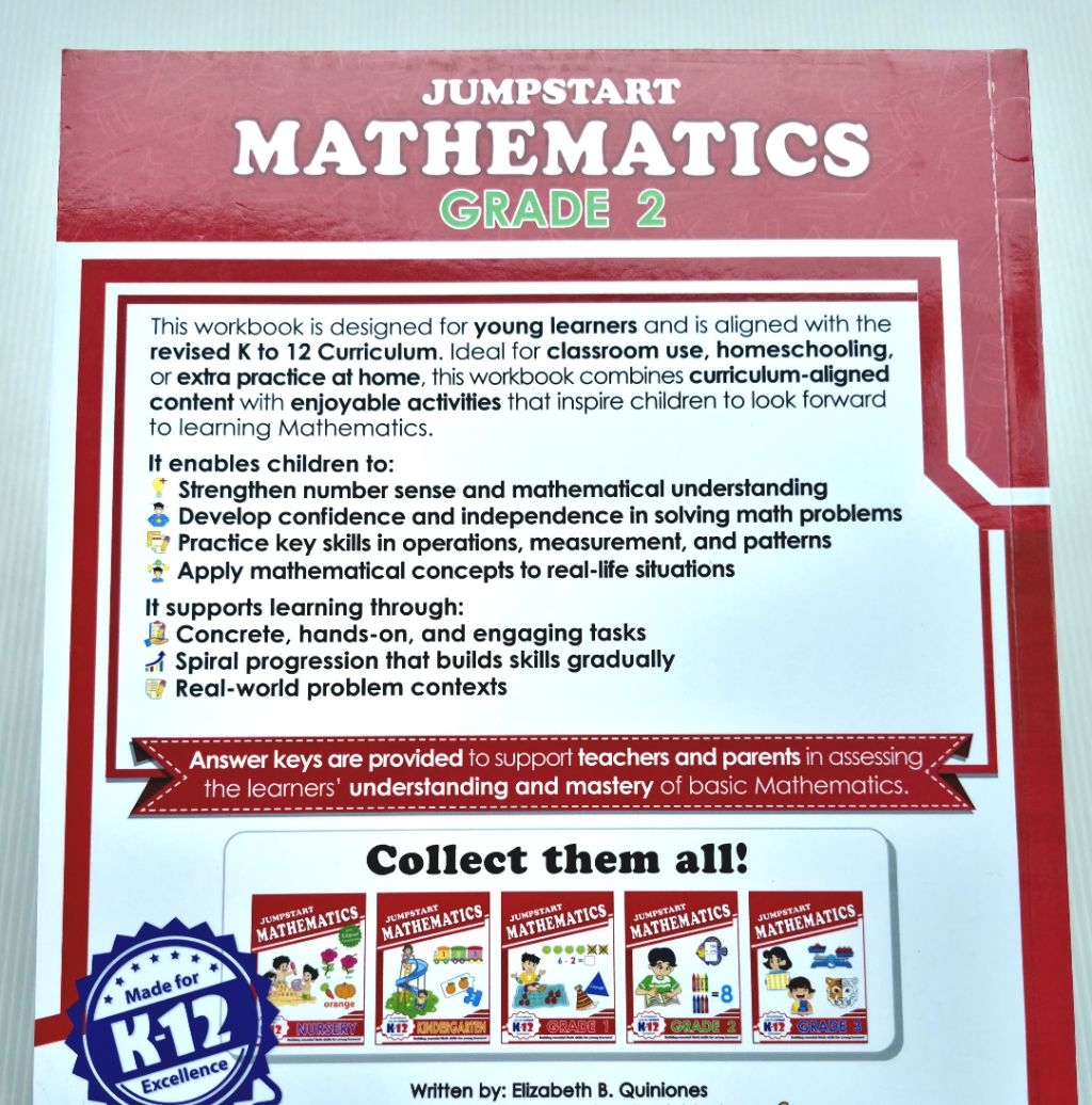 Jumpstart Math Workbooks For Grades 1 to 3 -In Compliance With Dep Ed K ...
