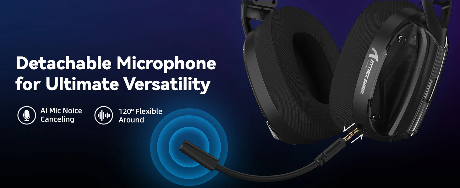 Attack Shark L60 Ultra-Light Tri-Mode Wireless Noise Cancelling ...
