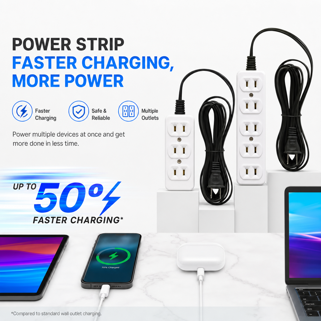 5M Extension Socket Outlets and Extension Cords Charging 2/3/4 Socket ...