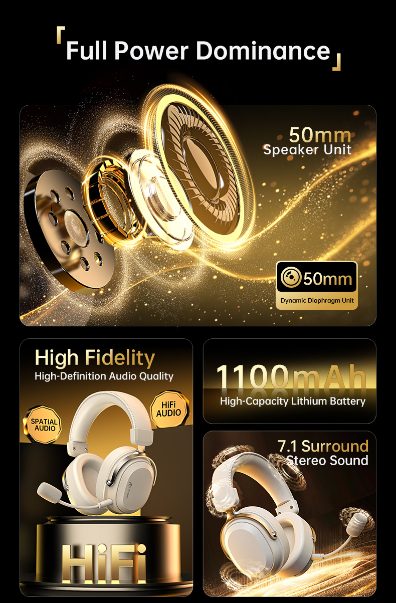 Attack Shark L30 PRO Wireless Gaming Headset Long Battery Life ...