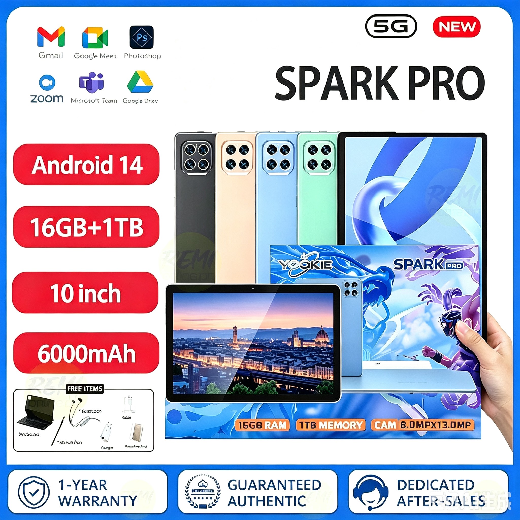 2026 New SPARK PRO Android Tablet 10.1-inch New tablet 16GB+1TB New ...