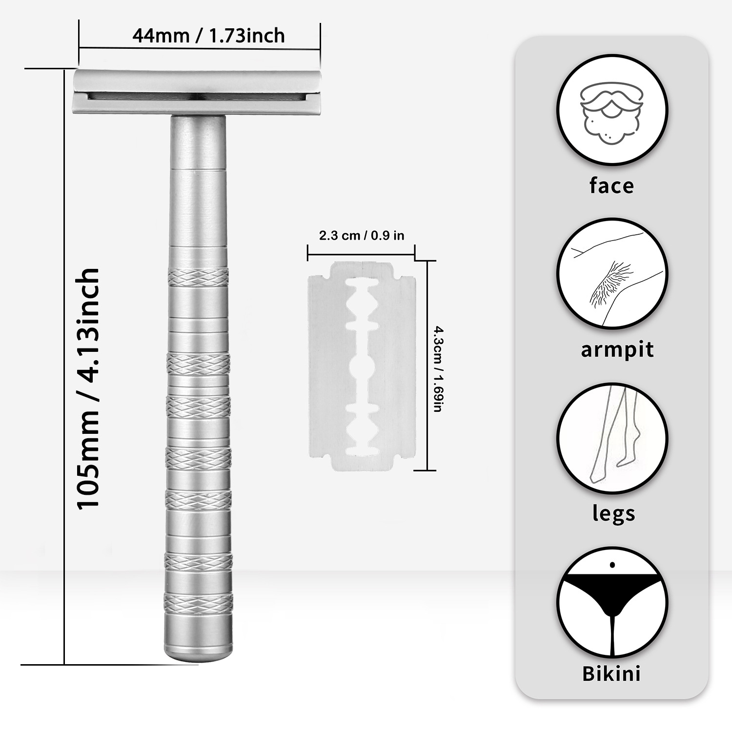 [Safe & Easy] 30-Degree Fixed Angle Safety Razor | Anti-Cut Blade Guard ...