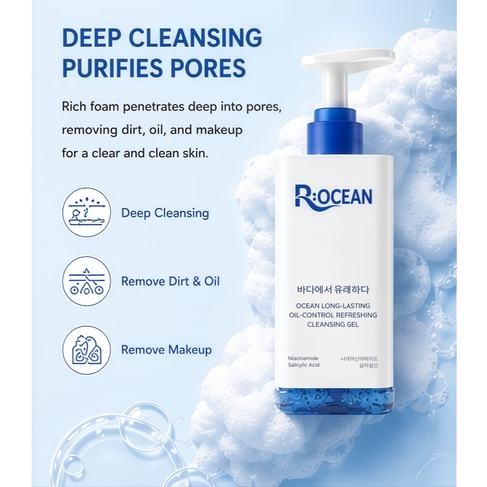Rocean Salicylic Acid Exfoliating Cleanser 150ml Oil Control Acne ...