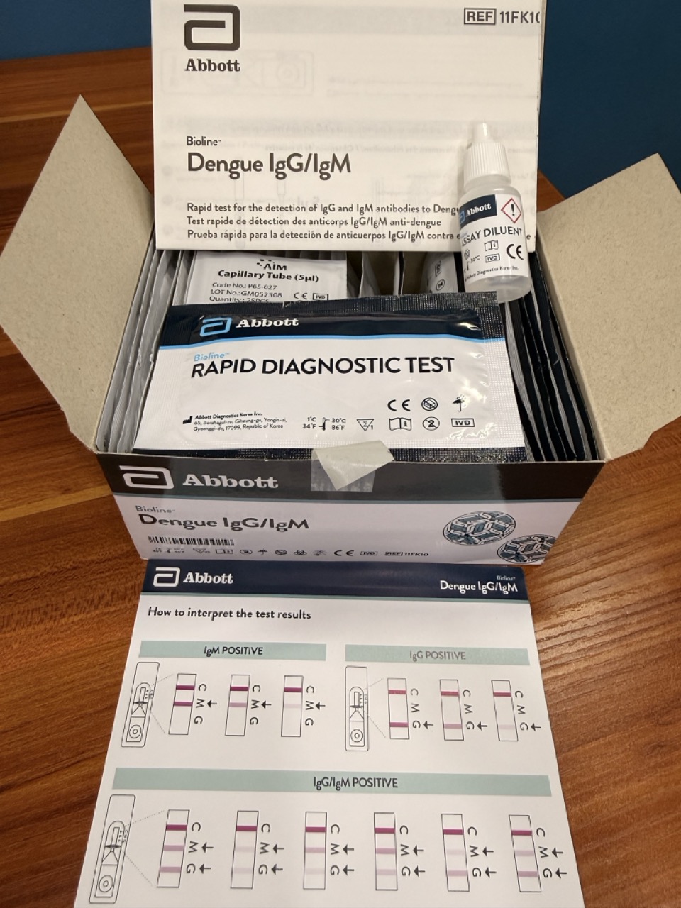 Dengue Test Kits- ABBOTT Bioline Dengue Duo10 test, Dengue Ns1 Ag 25T ...