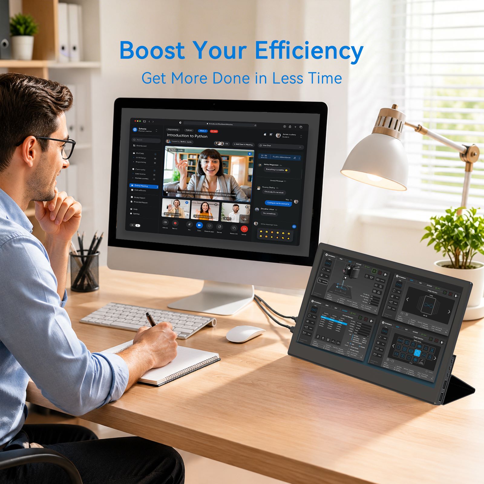 ZA11.6 11.6 Inch Portable Monitor HD 1366x768 USB-C HDMI Laptop ...
