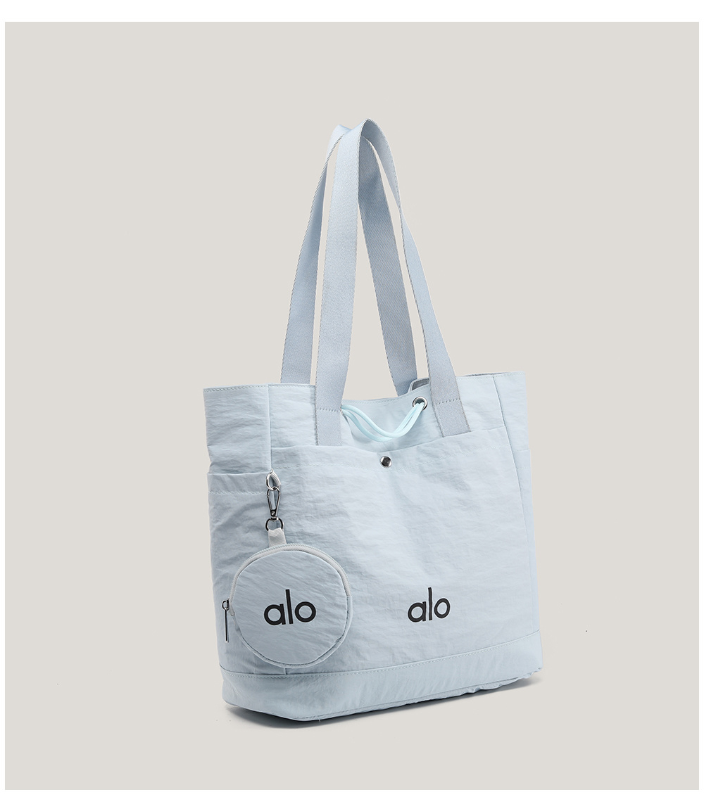 Alo Casual Lightweight Solid Color Tote Bag For Women Waterproof Nylon ...
