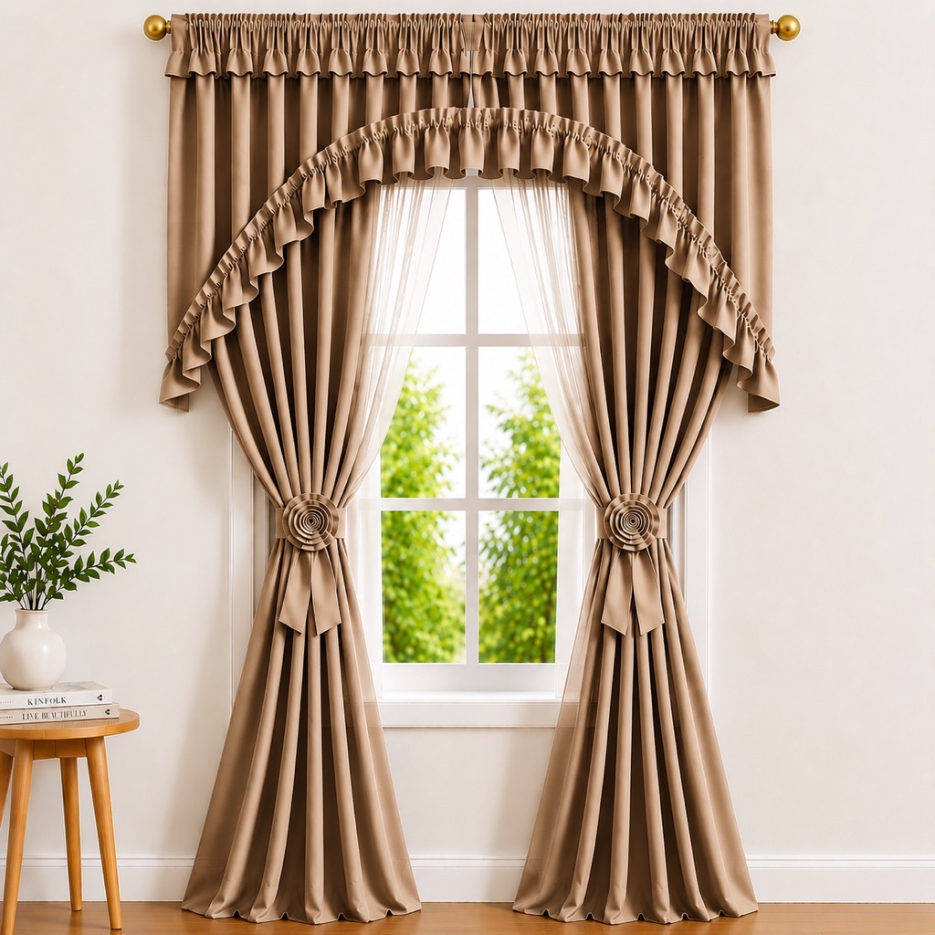 Plain Double Panel Double Body Aesthetic Color and Elegant Design ...