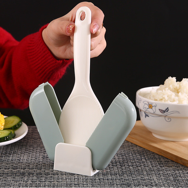 Non-stick Stand-up Rice Paddle Stand Rice Spoon Holder Automatic ...