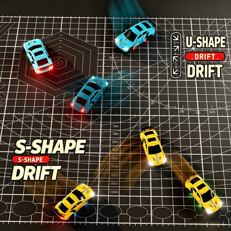 1:64 Mini Remote Control Drift Racing Car Model Desktop Toy 4WD High ...