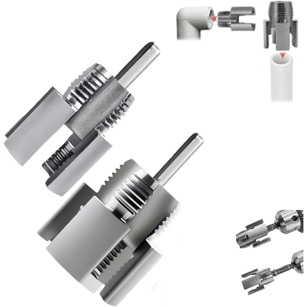 PVC Pipe Threader Set: 1/2 & 3/4&1 Internal & External Threading ...