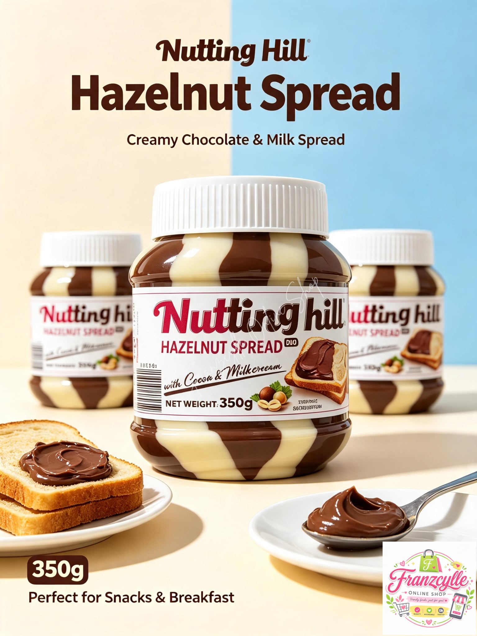 Nutting Hill Duo Hazelnut Spread 350g — Cocoa + Milk Cream | Shopee ...