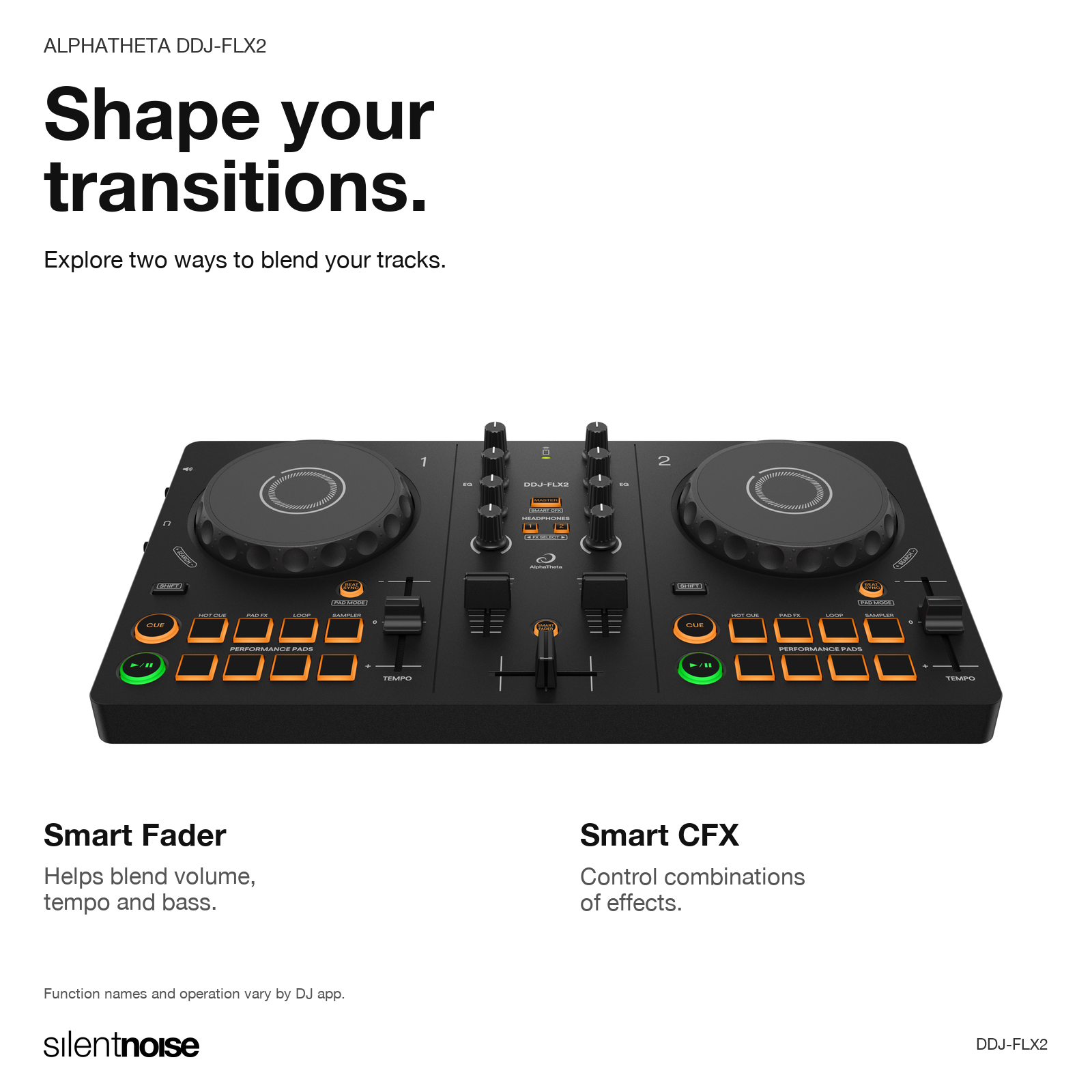 AlphaTheta DDJ-FLX2 Two-Channel DJ Controller | rekordbox, djay ...