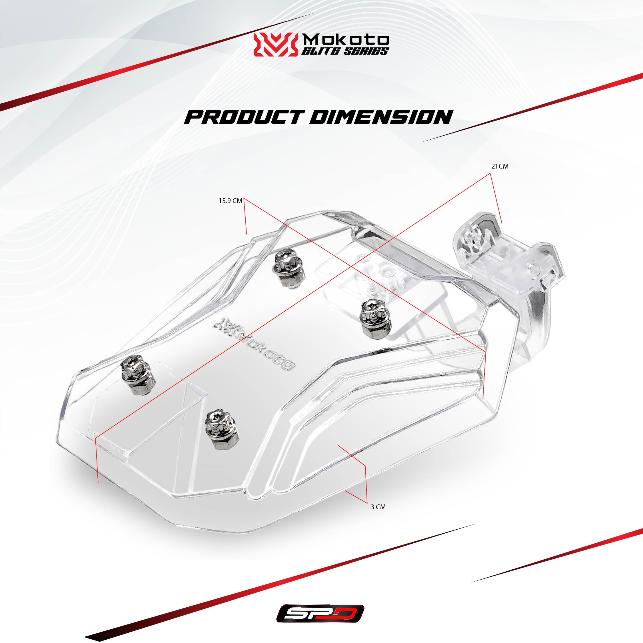 MOKOTO ELITE GAS TANK COVER ADV 160 CLEAR VIEW ELITE-13018 FUEL TANK ...