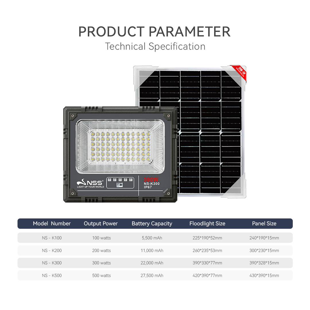 NSS Solar Flood LED Light Waterproof Outdoor Lamp Remote Control Street ...