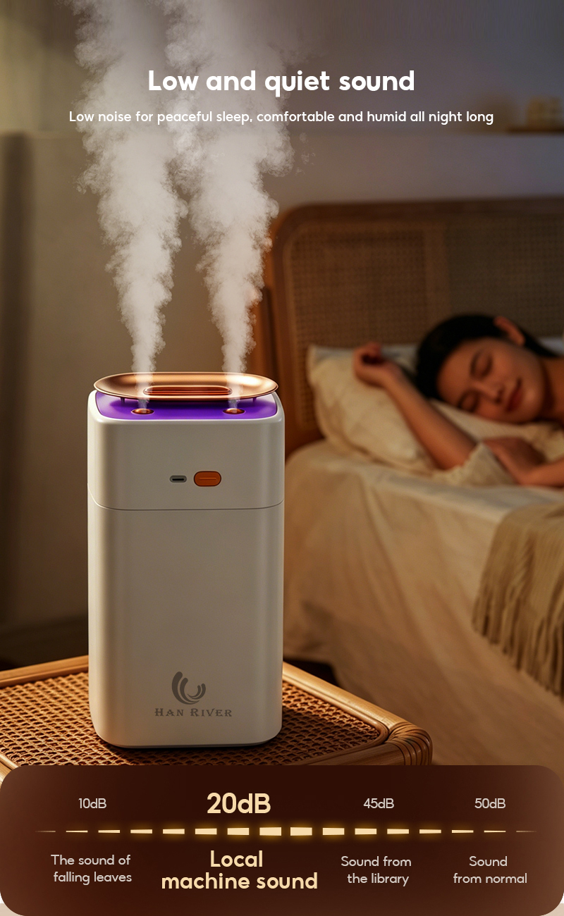 HAN RIVER Humidifier 1.3L Aroma Diffuser Essential Oil Humidifier ...