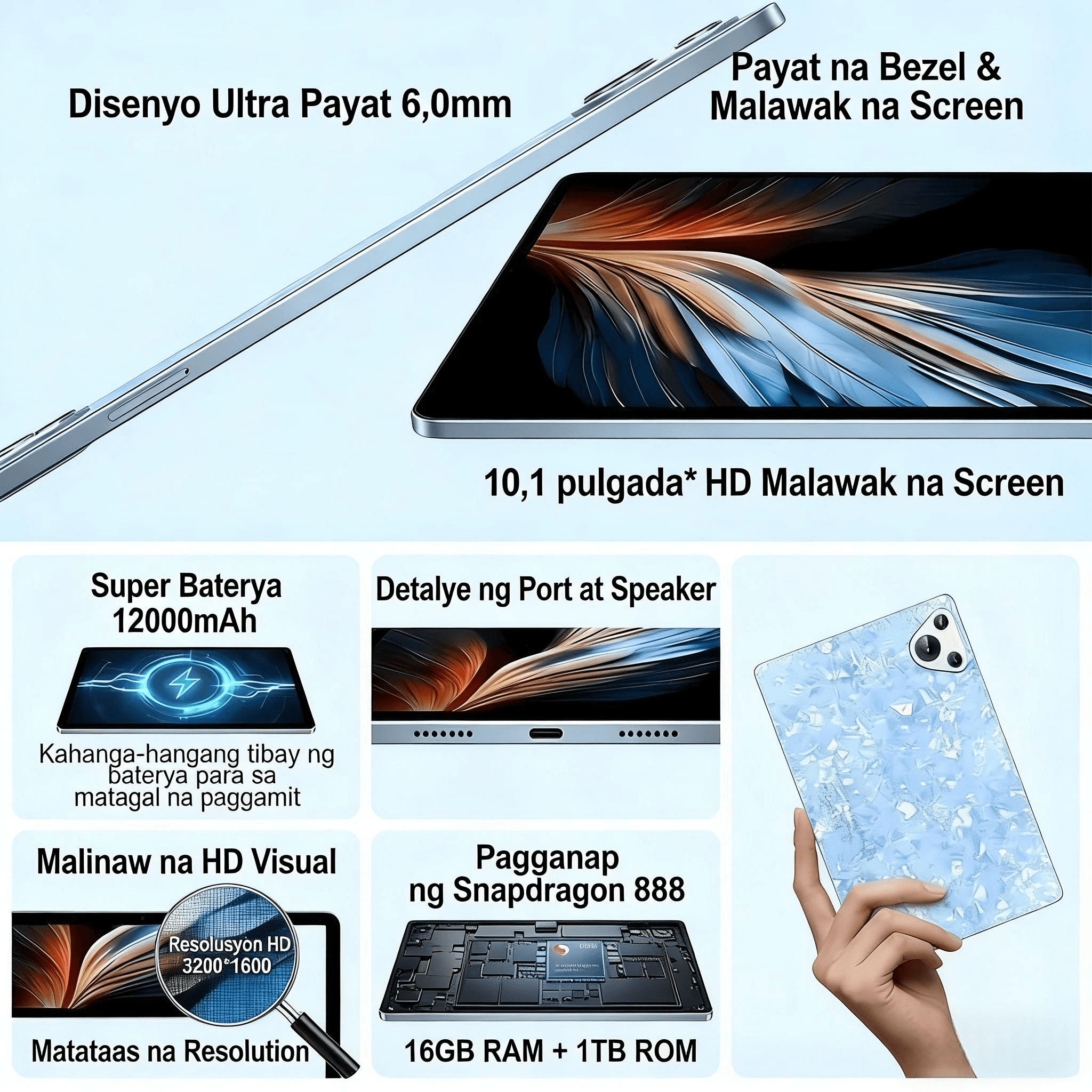 Xiaomi Tablet 10.1 Inch 120Hz 16GB+1TB Gaming Tablet Online Class Work ...