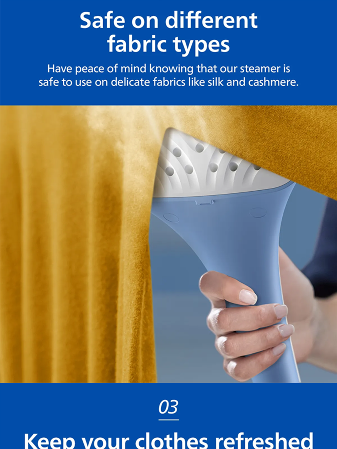 PHILIPS Garment Steamer STE1030/20 1.8L 3 Steam Settings, With ...