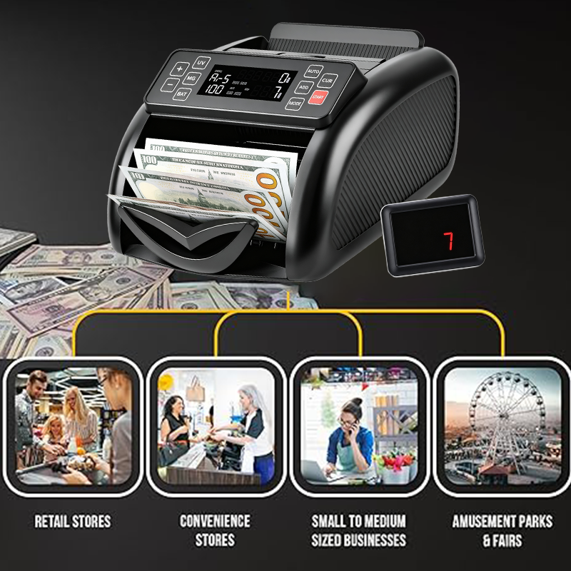 Money Counter 300 Sheets 1500/Min UV MG IR Detection High Accuracy Bill ...