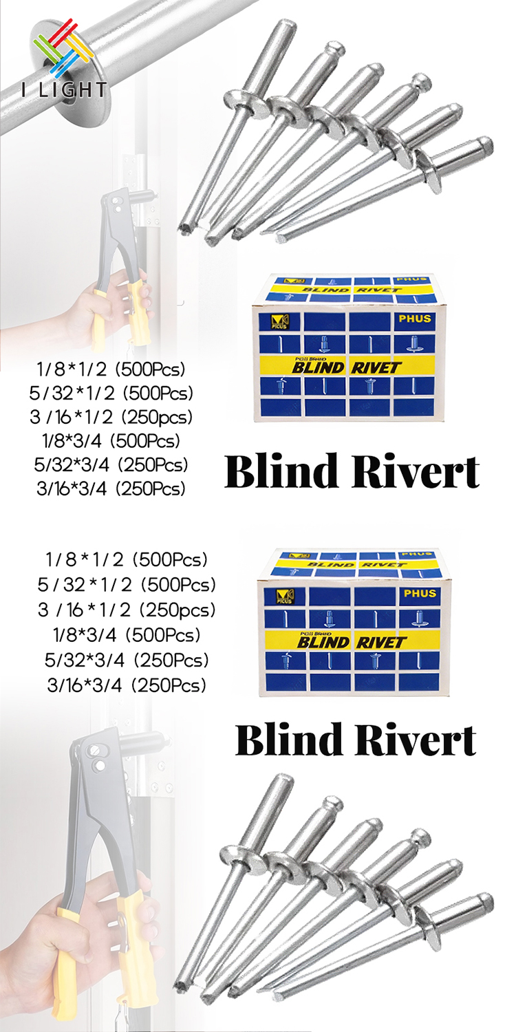 COD PER BOX-- PLCUS Blind Rivets Aluminum High Quality (1/8