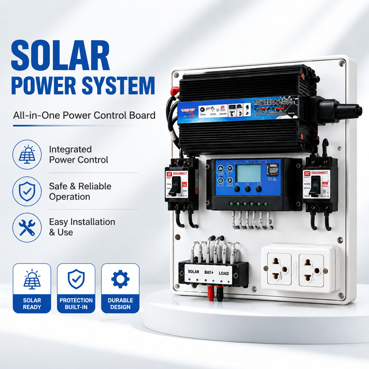 1000W All-in-One Solar Power Inverter Kit with Controller & Protection ...
