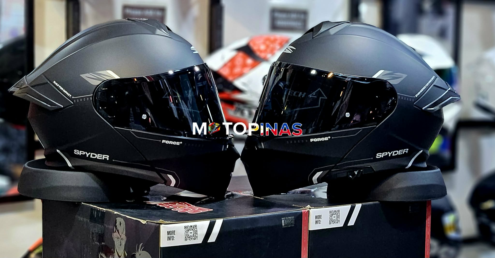 SPYDER FORCE + Modular Helmet Dual Visor Helmet | Shopee Philippines