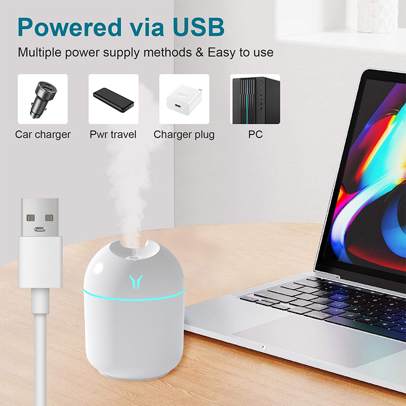 LXL 250ml Mini Ultrasonic Air Humidifier RGB Mood Light USB Home ...