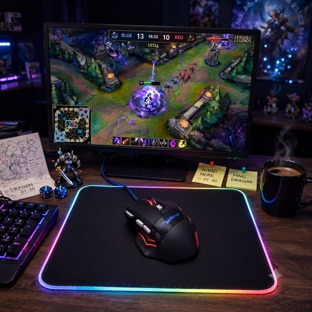 Wired Gaming Mouse — 7 Programmable Buttons 5500 DPI LED Optical USB ...