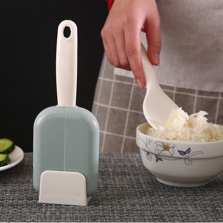 Non-stick Stand-up Rice Paddle Stand Rice Spoon Holder Automatic ...