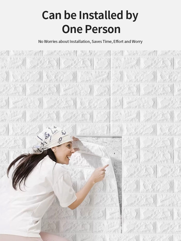 AIODIY 3D Self Adhesive Foam Brick Wallpaper Waterproof Damp Proof Wall ...
