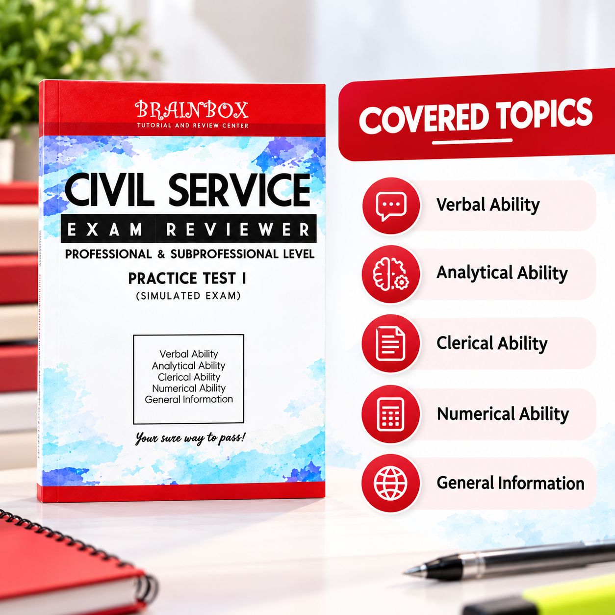 Brainbox Civil Service Exam Reviewer Practice Test 1, Professional ...