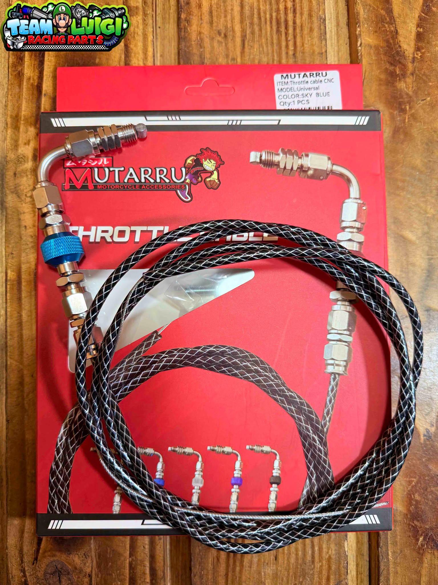 MUTARRU CNC FITTINGS THROTTLE CABLE NMAX / AEROX / RAIDER / CLICK / MIO ...