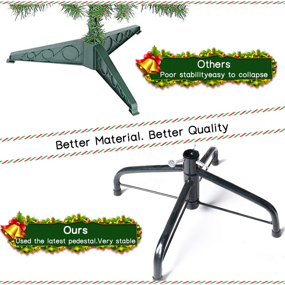 Christmas tree 4FT/5FT/6FT/7FT/8FT PE&PVC Pointed Tree Xmas Decor ...