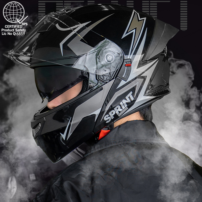 Motorcycle Helmet Modular Helmet Dual Lens Men's and Women's Helmet ...