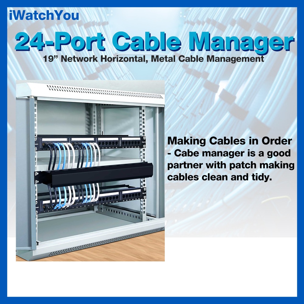 24port Cable Manager [for DVR Rack/Network Cabinet], Arrangement of ...