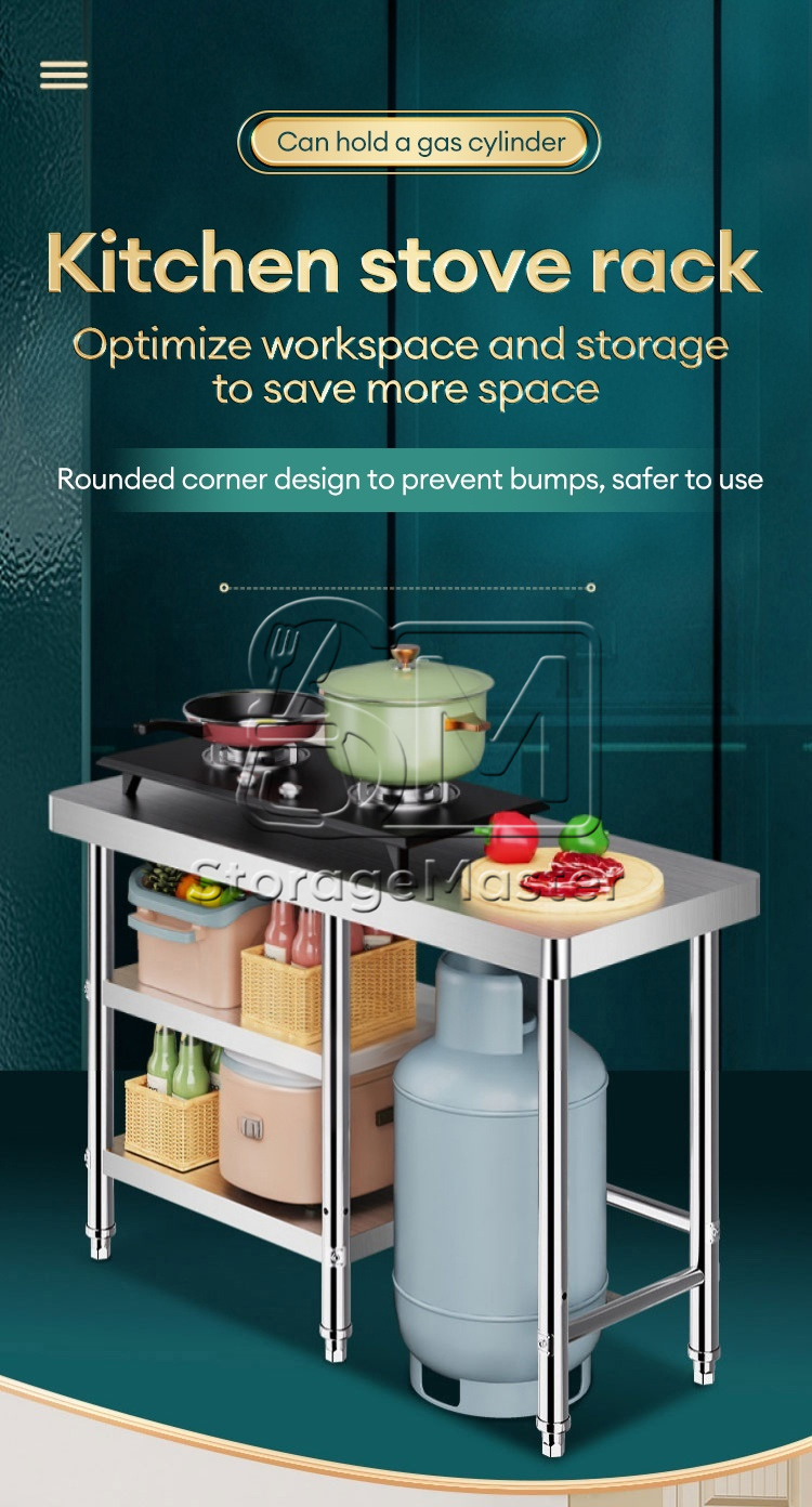 Gas Stove Stand Stove Rack Stand Multi-Layer Kitchen Rack Heavy Duty ...