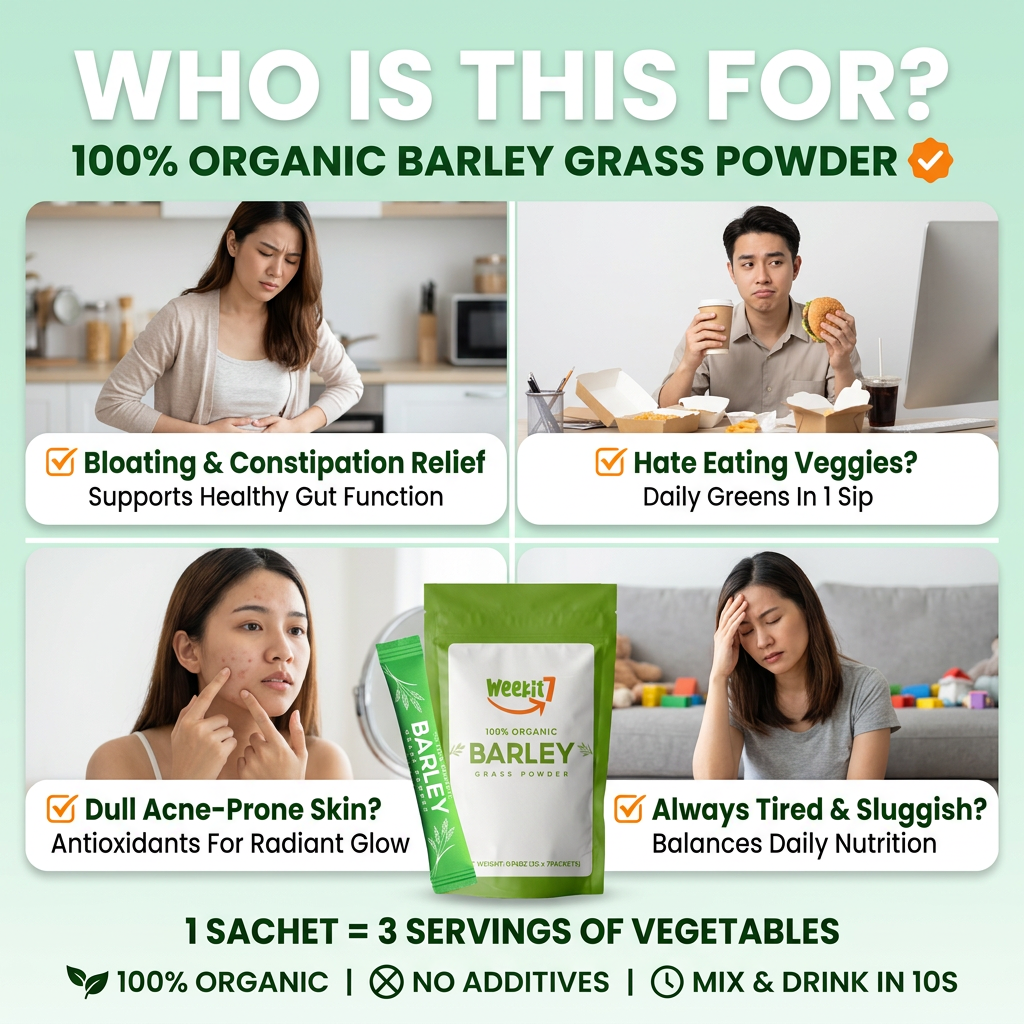 [FDA APPROVED] Weekit 7 Original Barley Grass Powder Herbal Slim Dotox ...