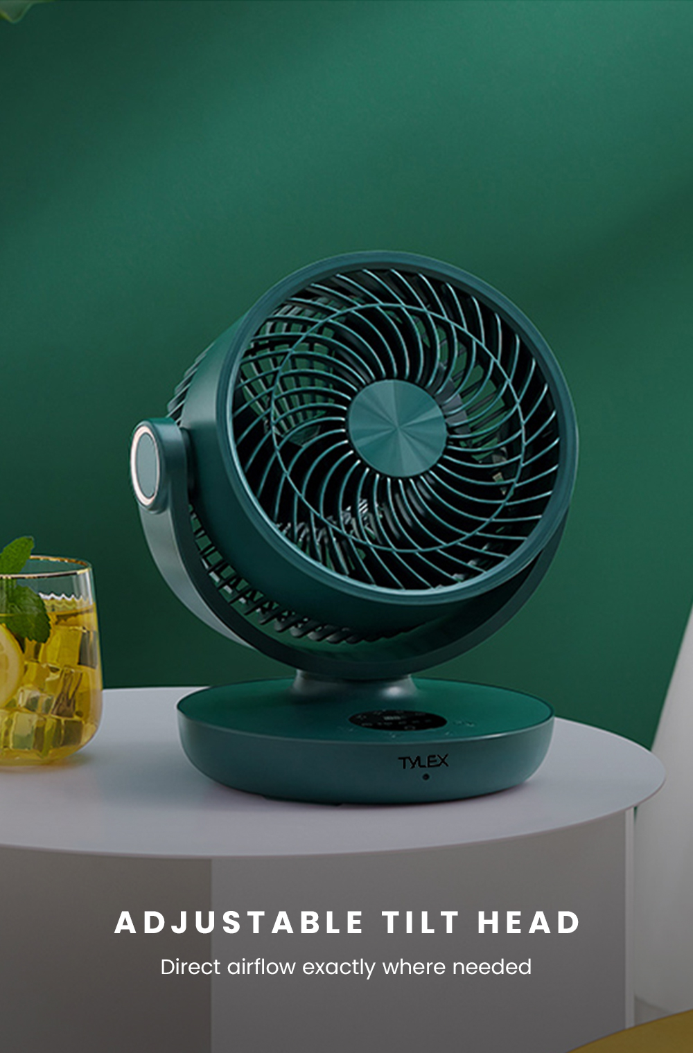 TYLEX XM56 Portable Fan Air Circulation Polymer Battery Remote Control ...