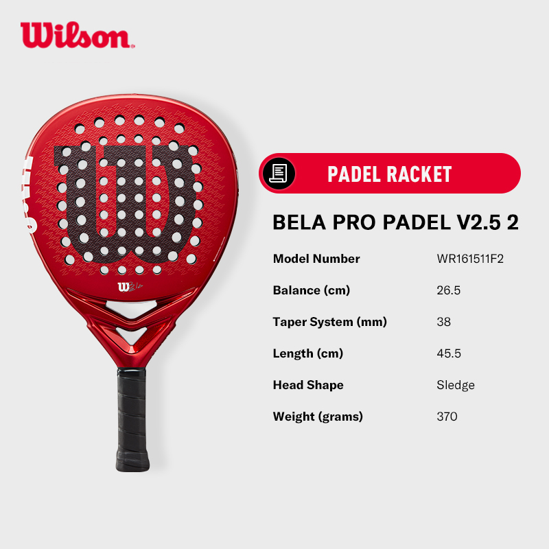 Power & Spin Control | Wilson BELA PRO V2.5 Padel Racket Advanced ...