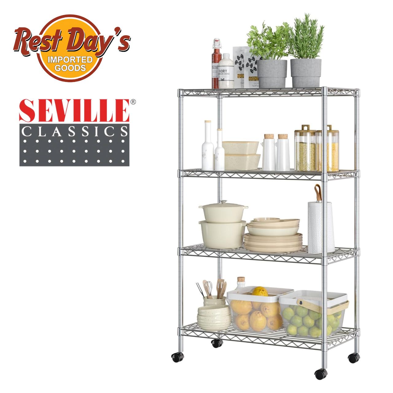 Seville 4-Tier Storage Shelving | Shopee Philippines
