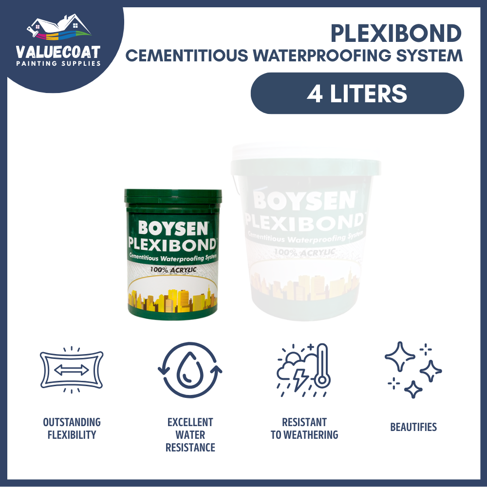 Boysen Plexibond 4L, Cementitious Waterproofing System, 100% Acrylic ...