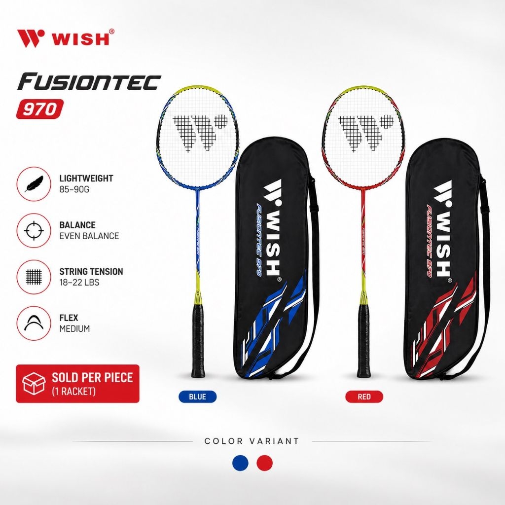Wish 970 Fusiontec Single Badminton Racket | Shopee Philippines