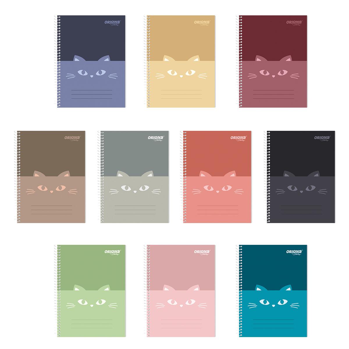 Set of 10 Orions Spiral Notebooks 80 Leaves | Shopee Philippines