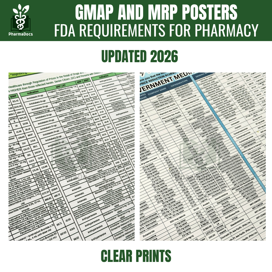 GMAP & MDRP SET UPDATED 2026 - FDA REQUIREMENT FOR PHARMACY | Shopee ...